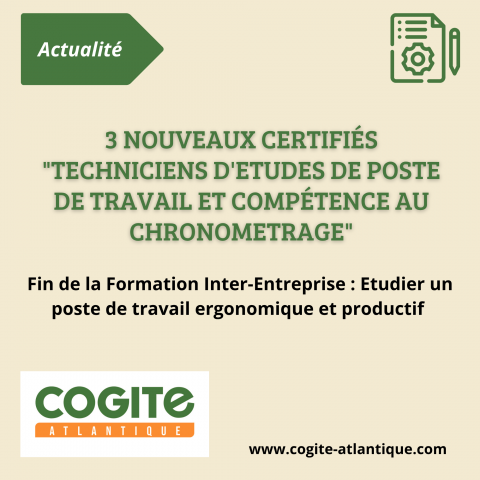 3 NOUVEAUX STAGIAIRES CERTIFIES 